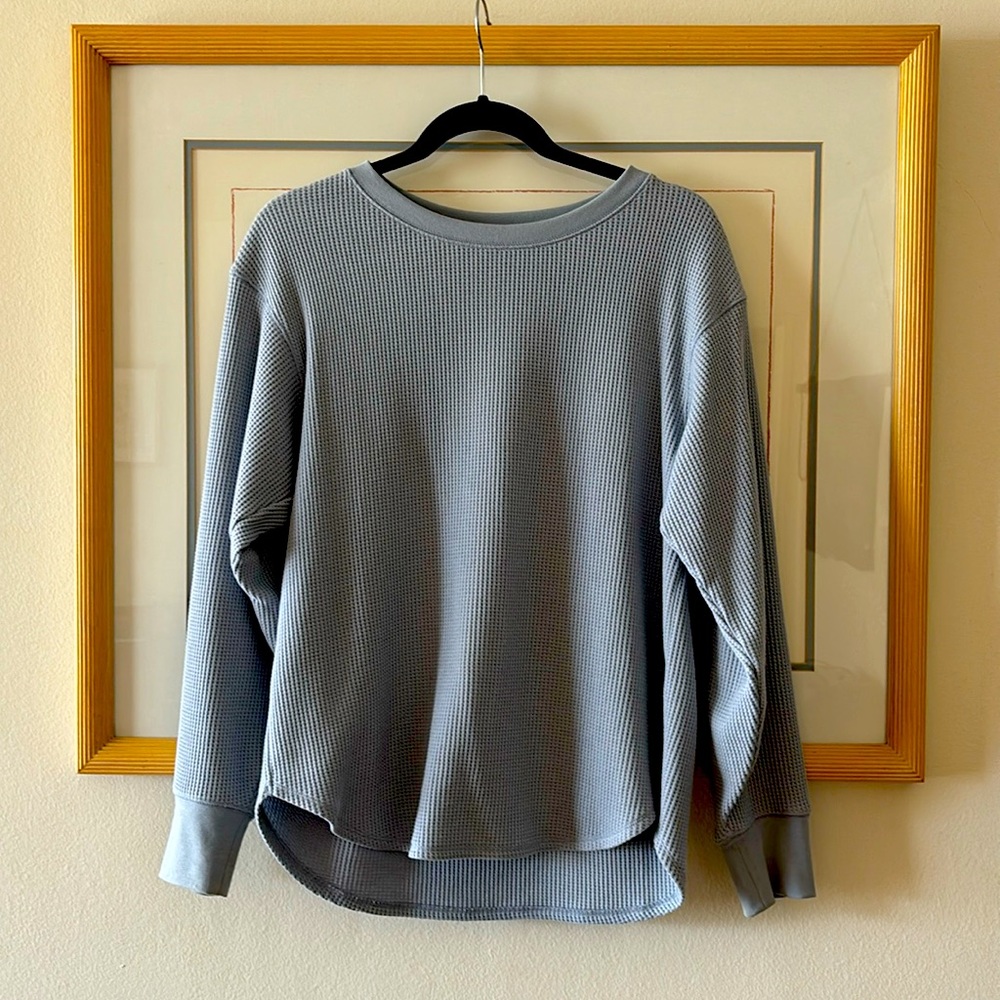 Uniqlo- Crew neck waffle long sleeve top-